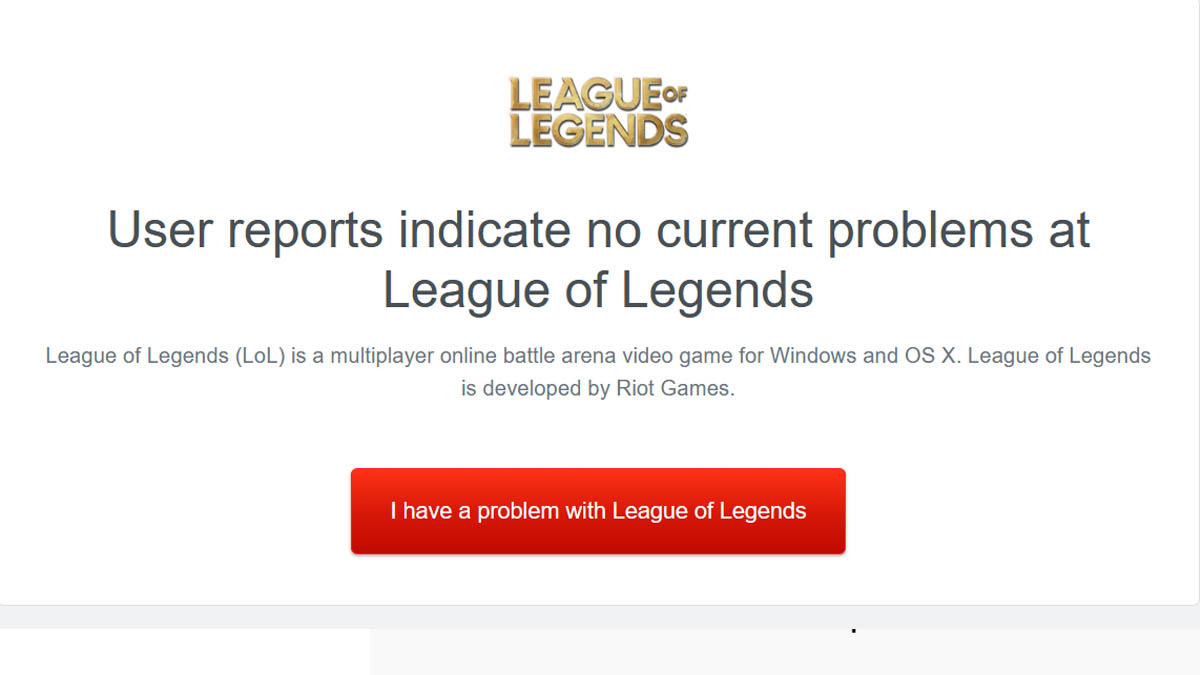 downdetector league of legends