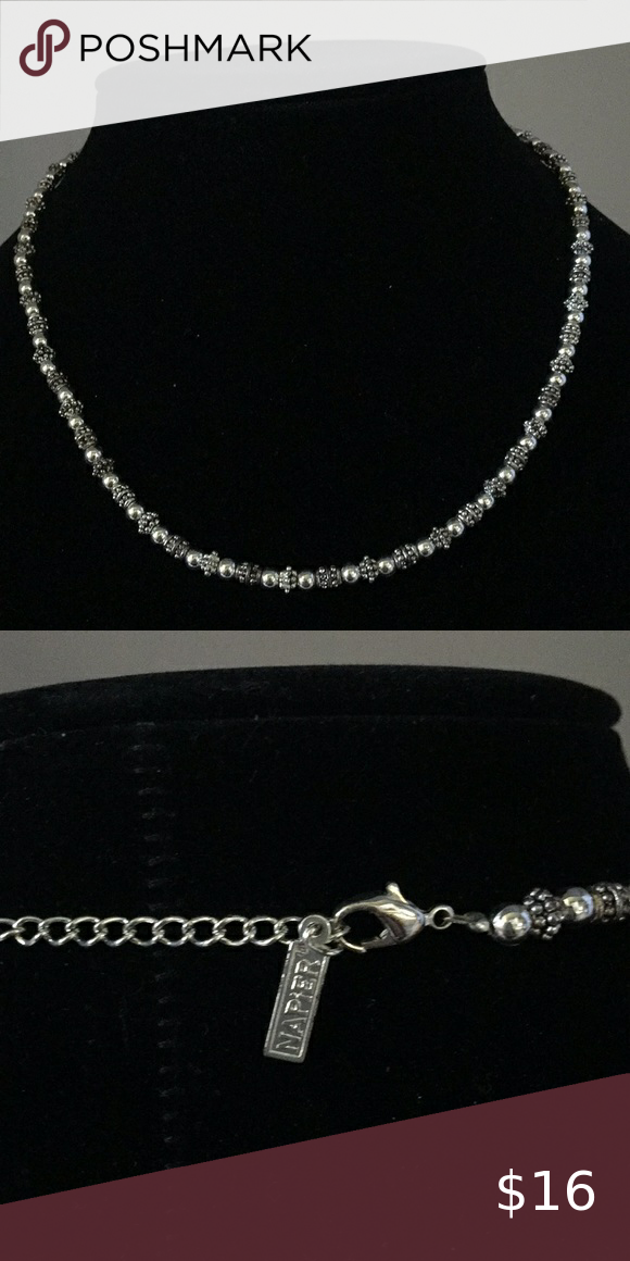 napier silver necklace