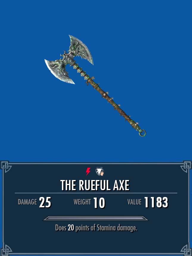 skyrim rueful axe