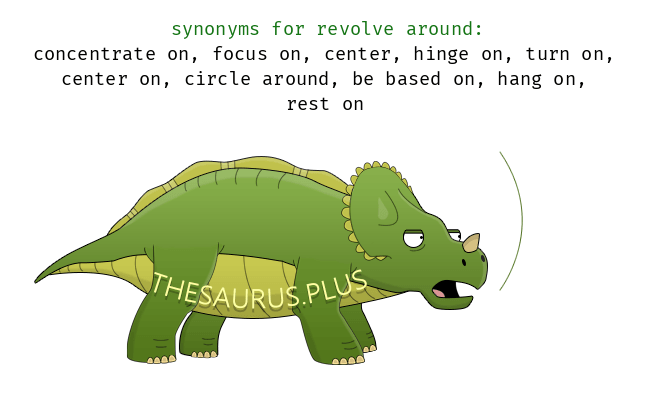 another word for revolves around