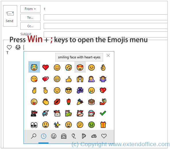 how to do rolling eyes emoji in outlook