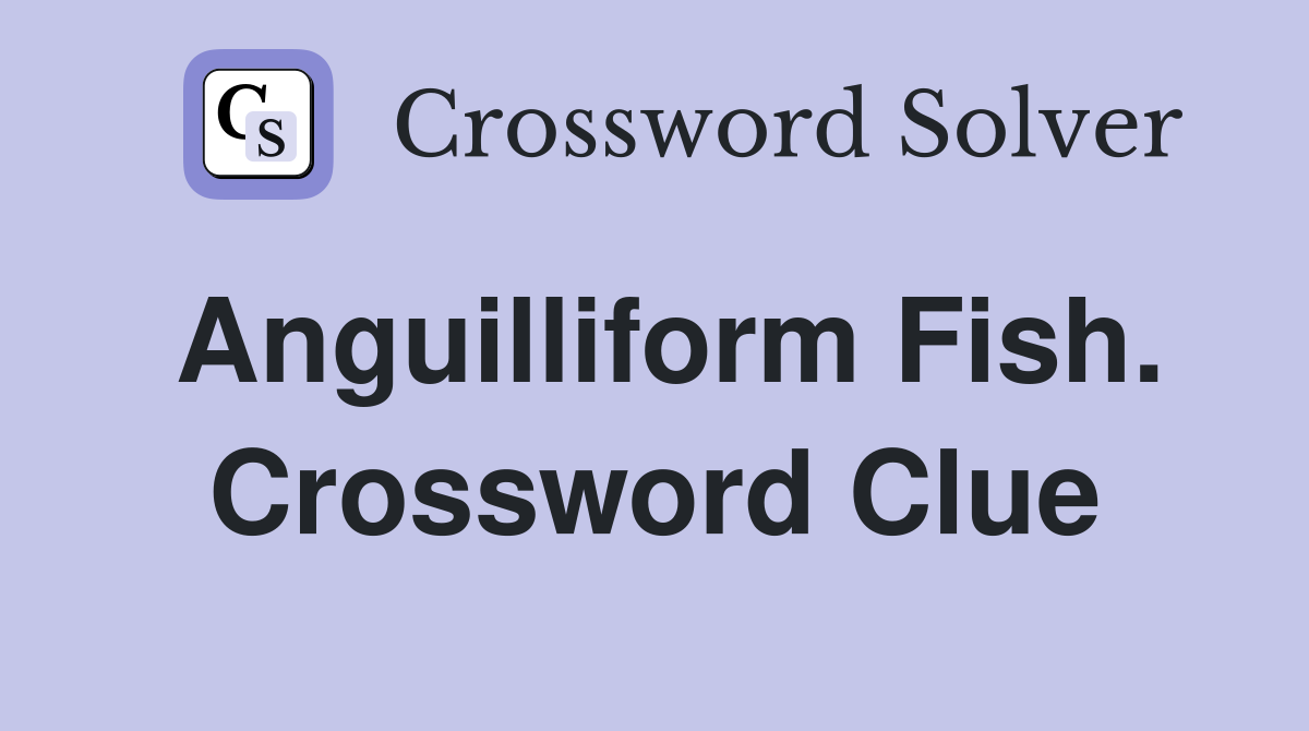 pike like fish crossword clue