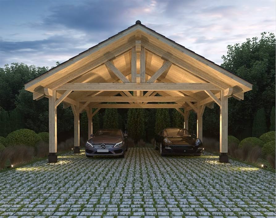 wooden carports