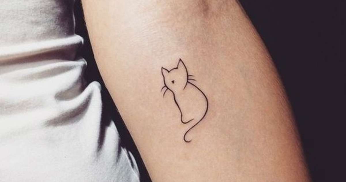 tatuajes de gatos sencillos