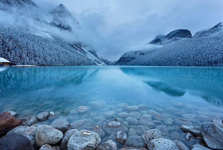 frozen lake wallpaper