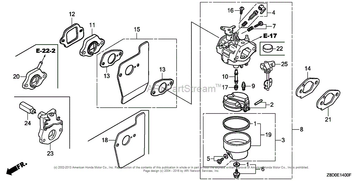 honda gcv 190 carburetor diagram