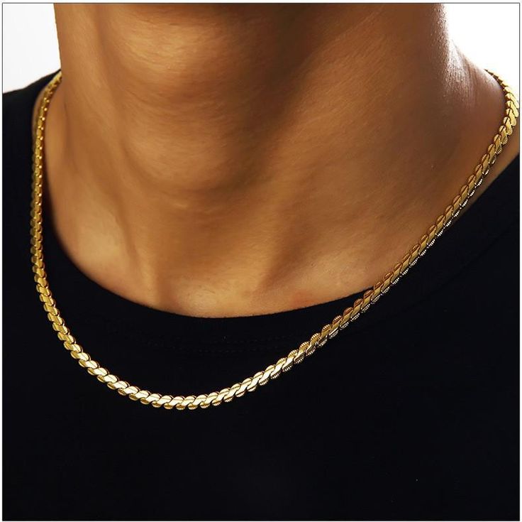 18k gold necklace mens