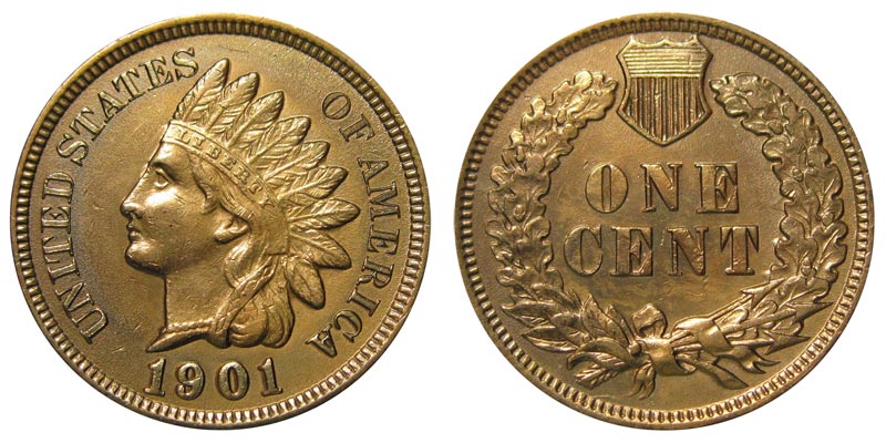 1901 indian head penny