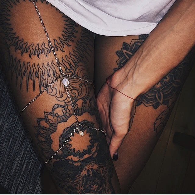 thigh tattoo ideas for females