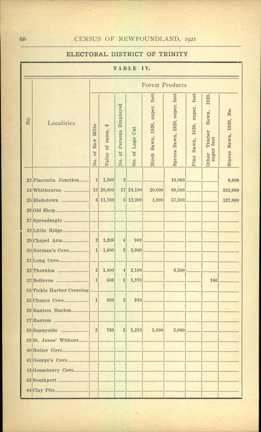 1921 newfoundland census