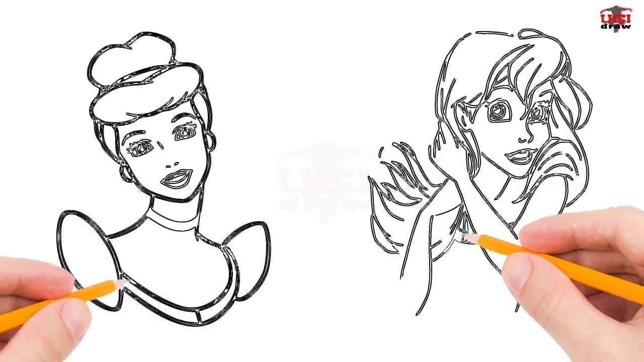 disney princess drawing step by step