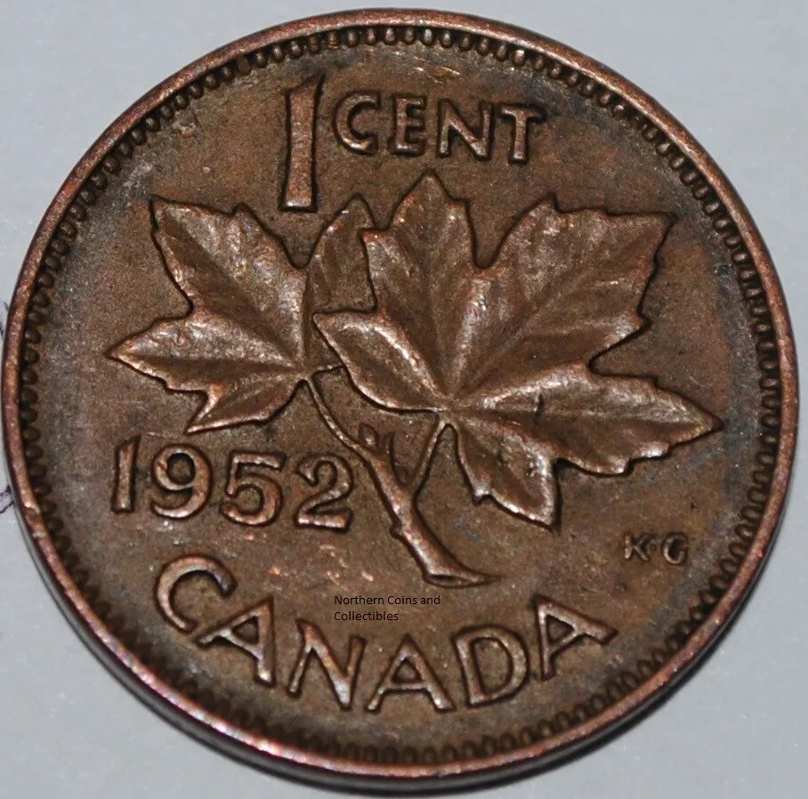 1952 1 cent canada