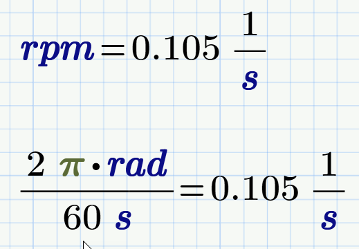 rpm to rads