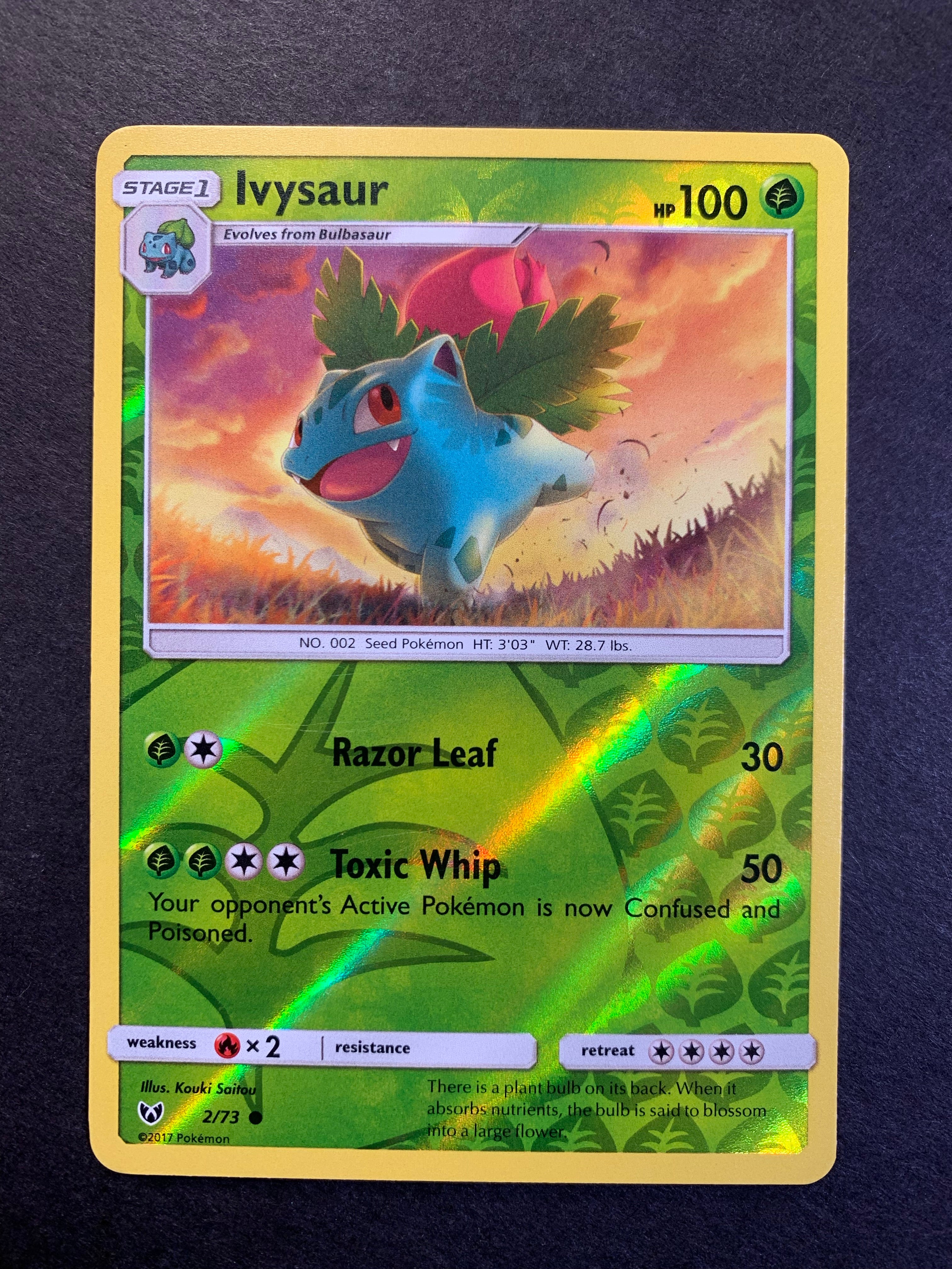 shiny ivysaur card