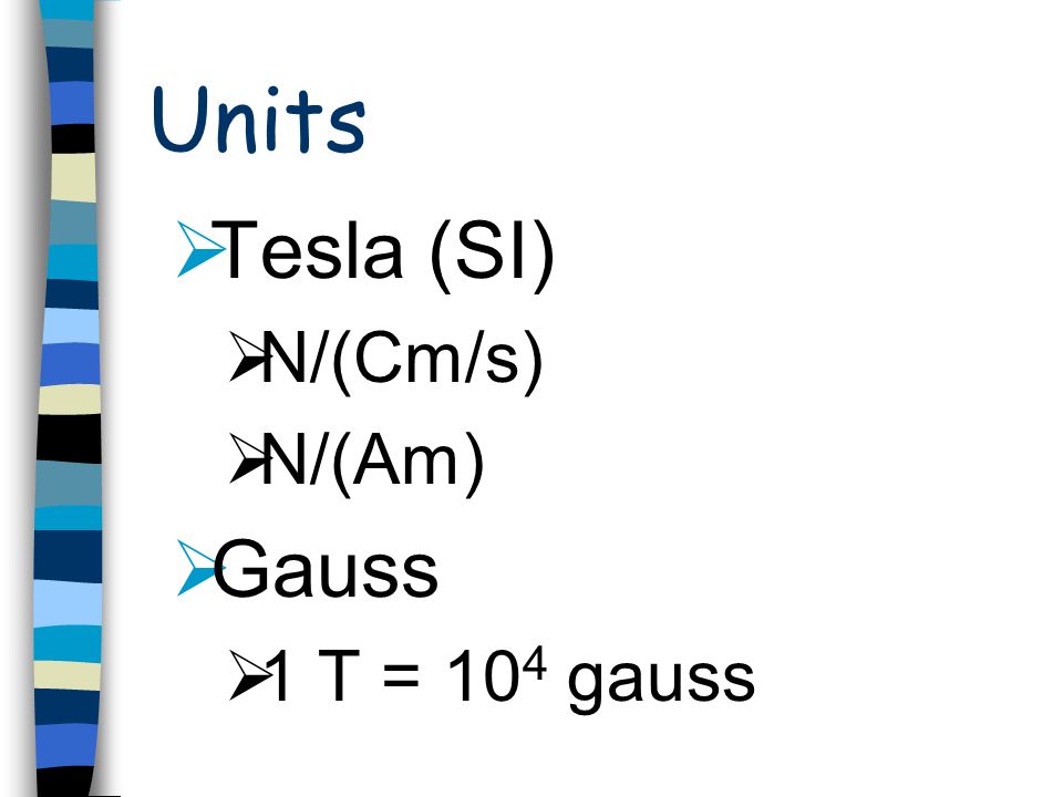 1 gauss to tesla