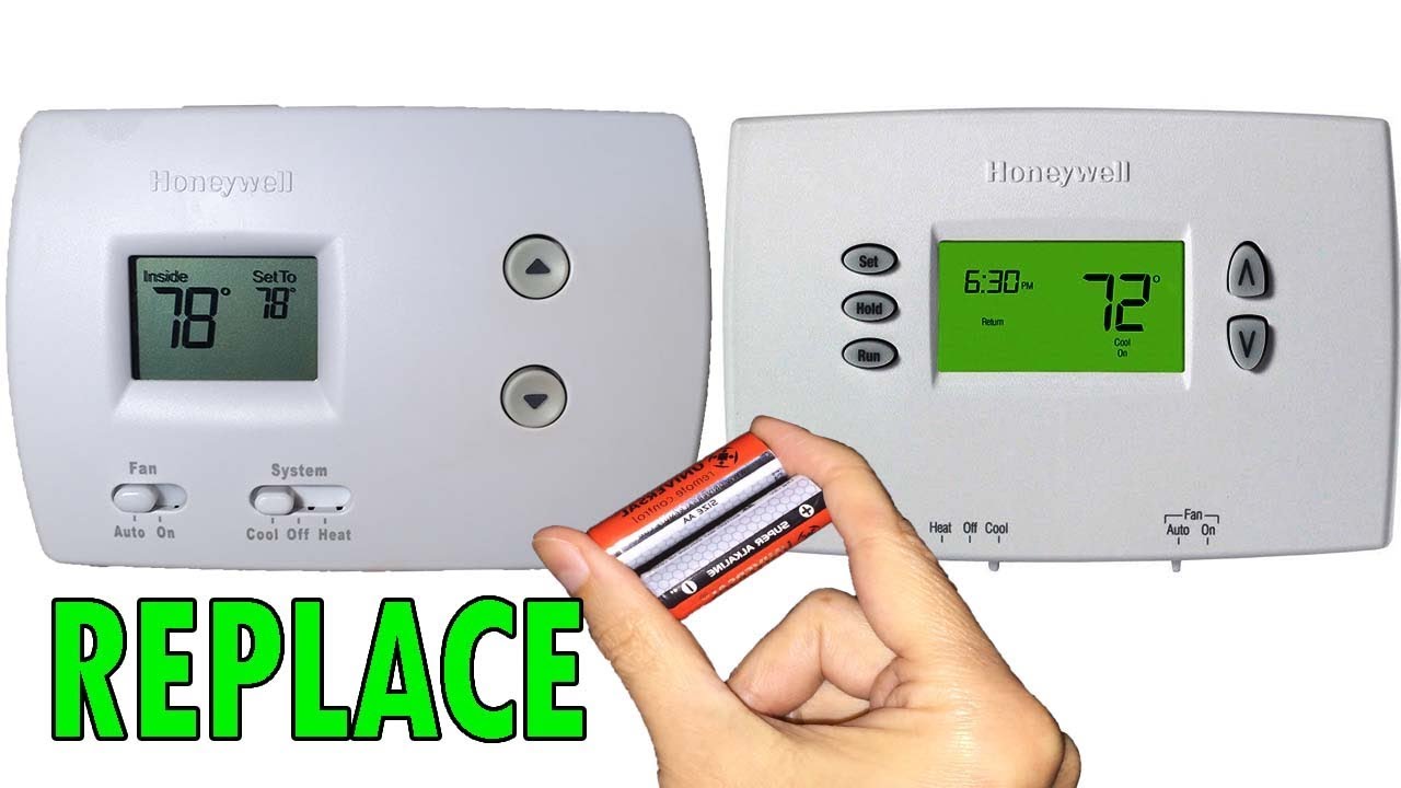 how to change battery on honeywell thermostat