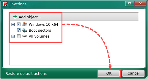 kaspersky live scan