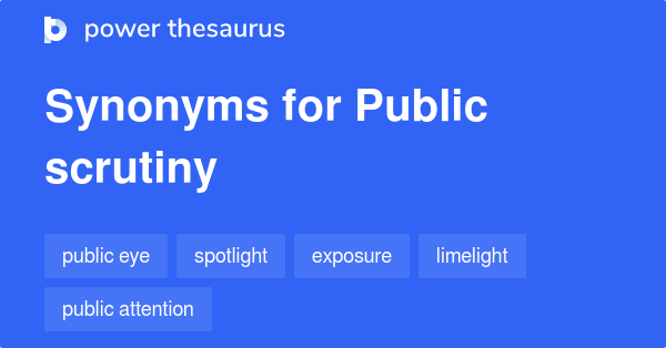 scrutiny synonym