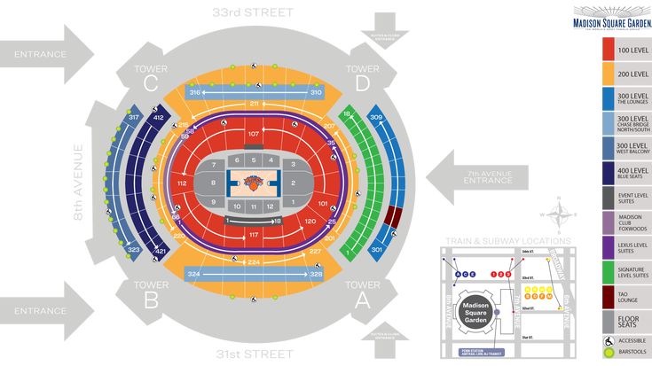 madison square garden seating chart