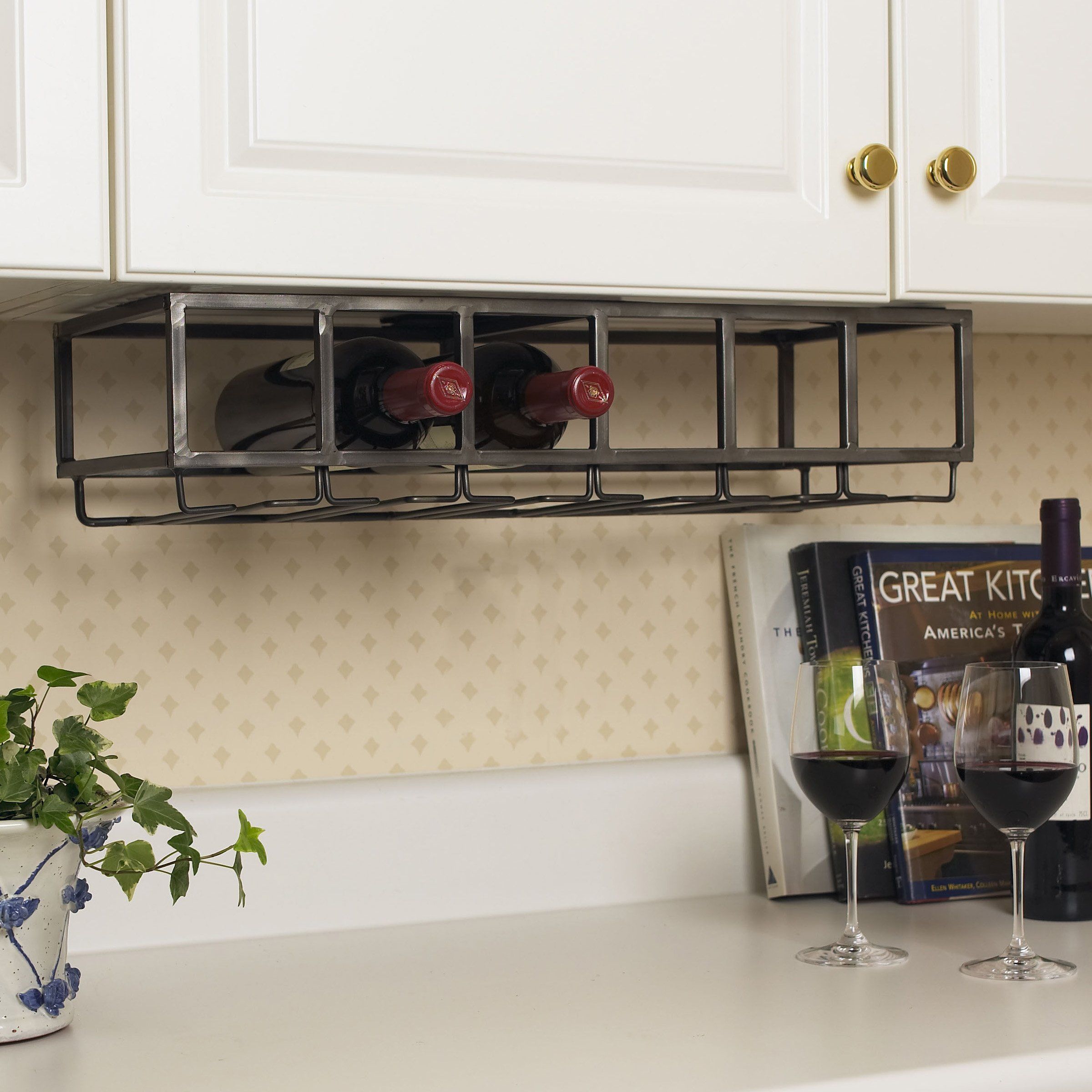 under cupboard wine rack