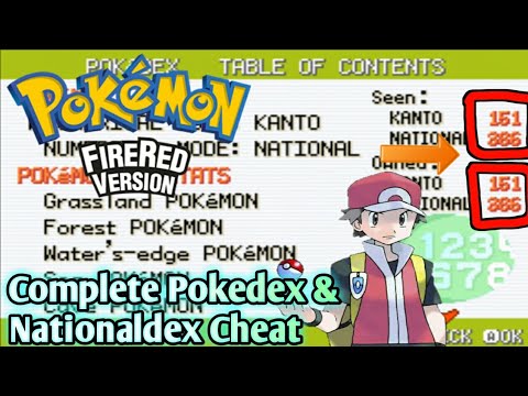 pokedex complete cheat fire red