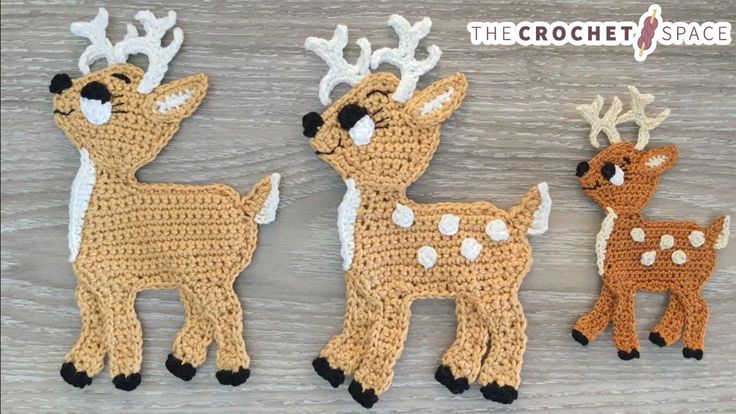 crochet deer applique pattern free