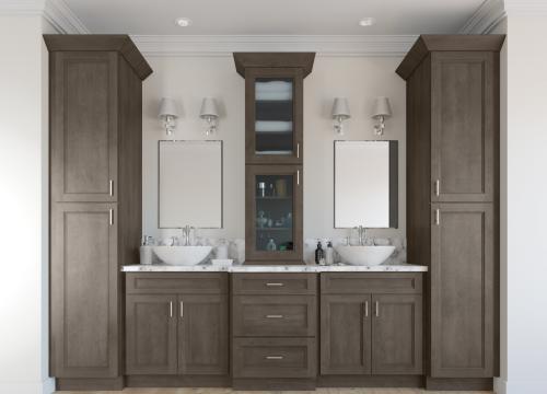 bathroom vanity with tower