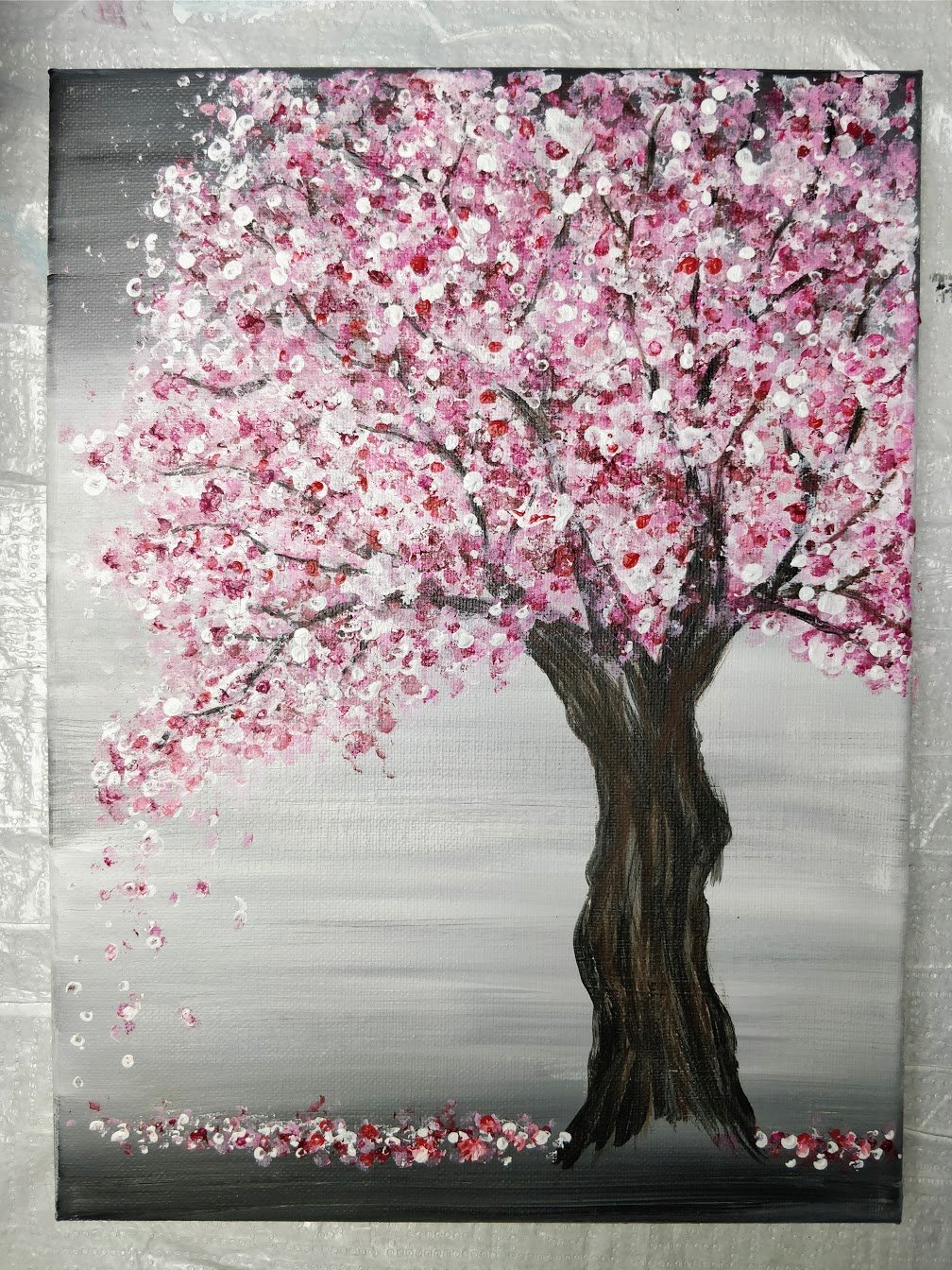 cherry blossom painting easy