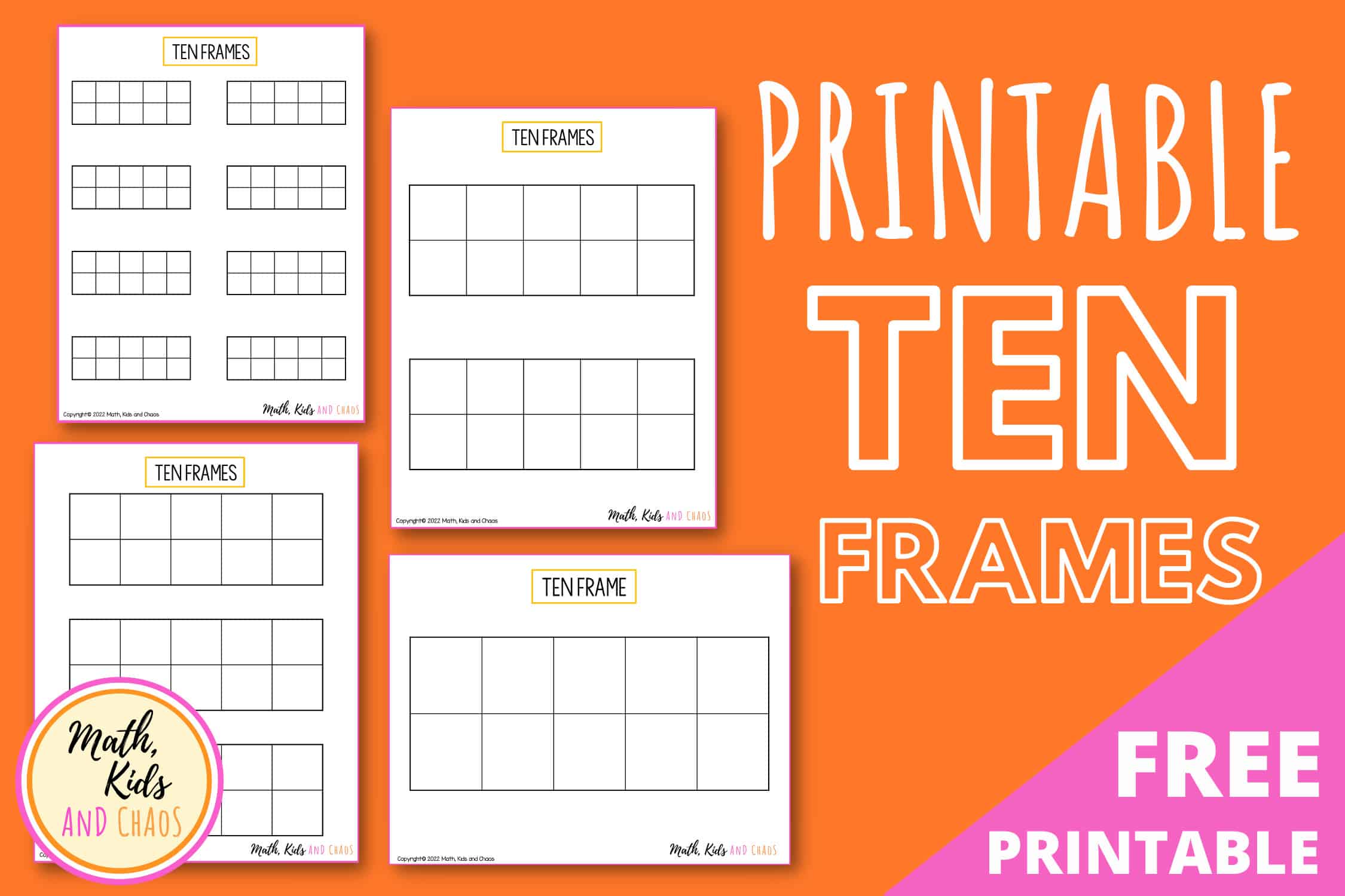 free printable ten frame