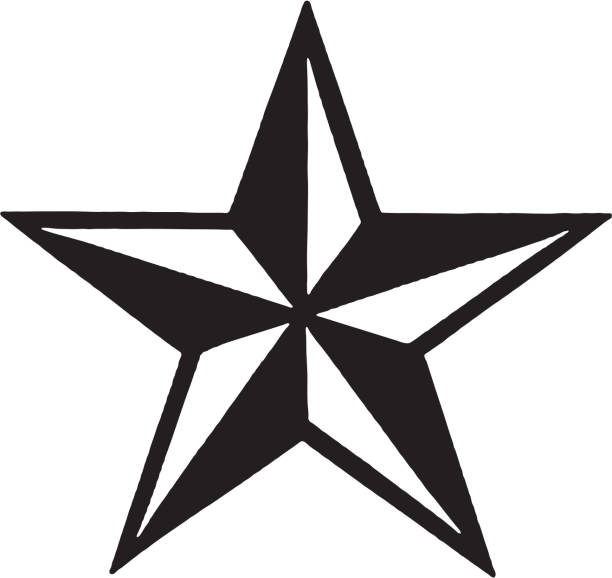 clipart black and white star