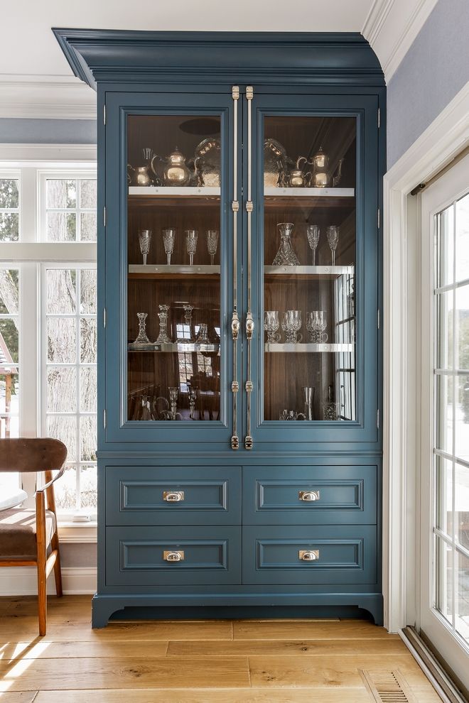 needlepoint navy cabinets