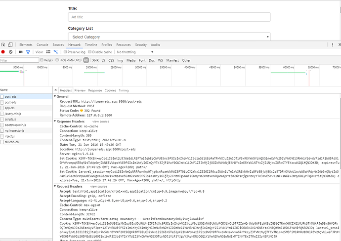 302 found laravel