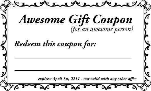 gift coupon template