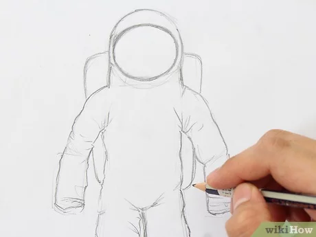 how to draw an astronaut step by step