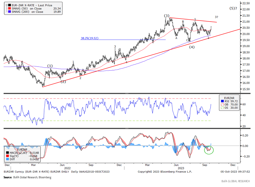 eur zar exchange rate