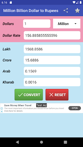 convert million dollar to rupees