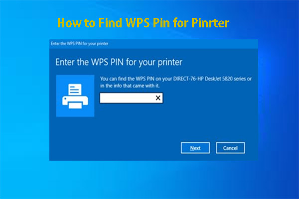 wps pin code for printer