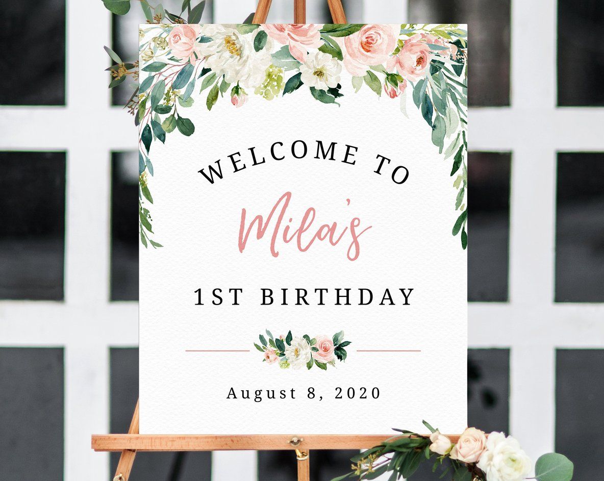 1st birthday sign