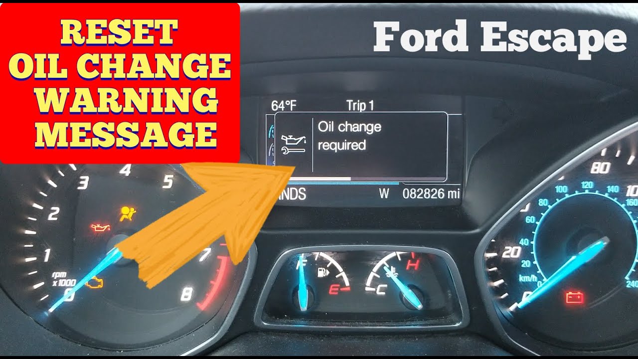 2014 ford escape oil reset