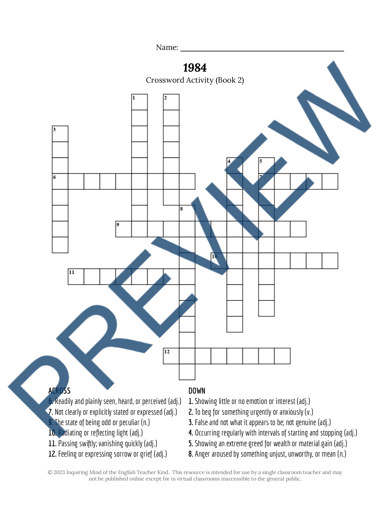 show plainly crossword