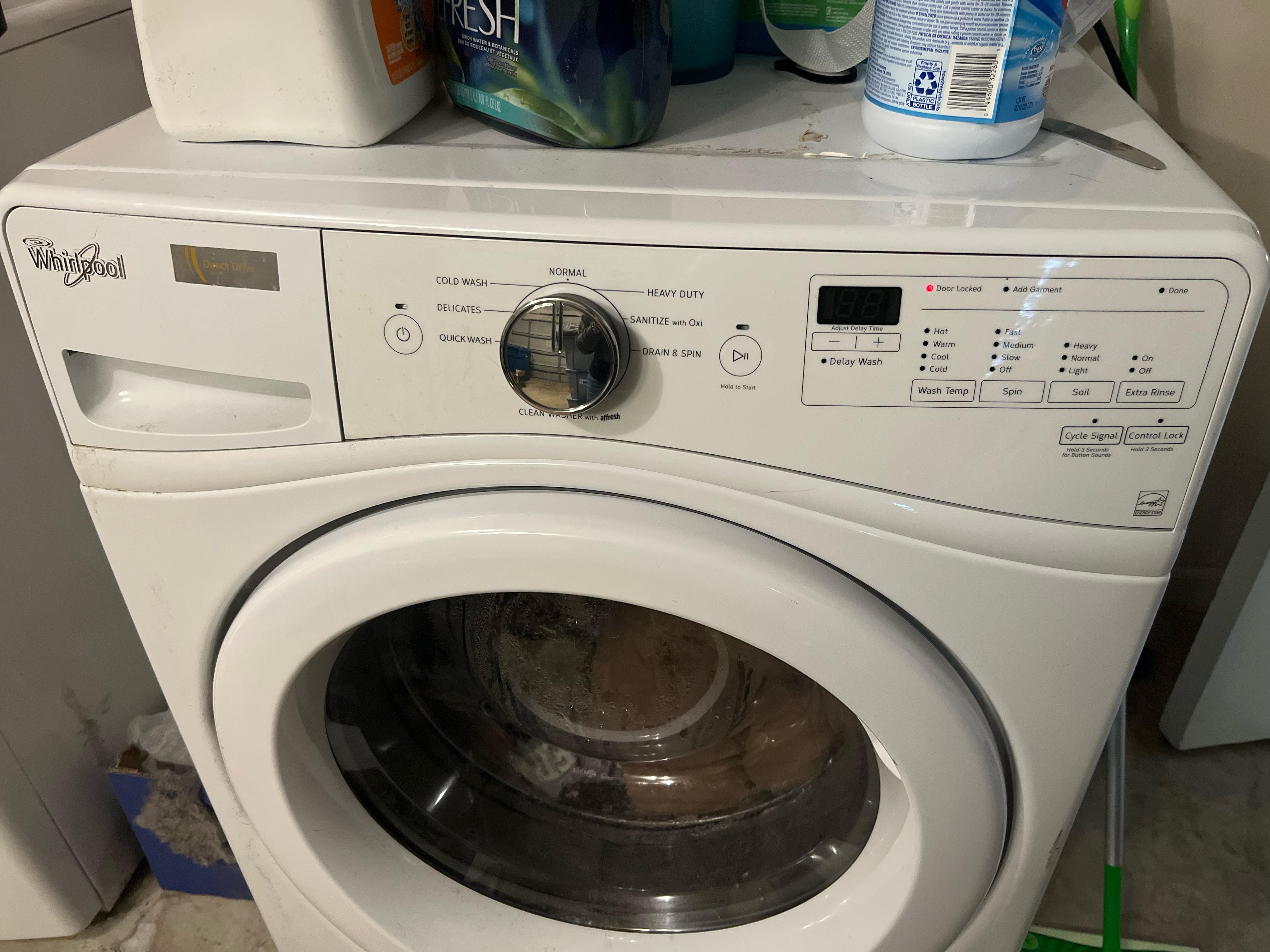 whirlpool washer door wont open