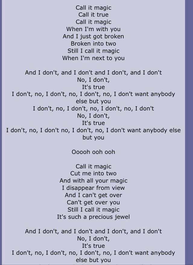 coldplay call it magic lyrics