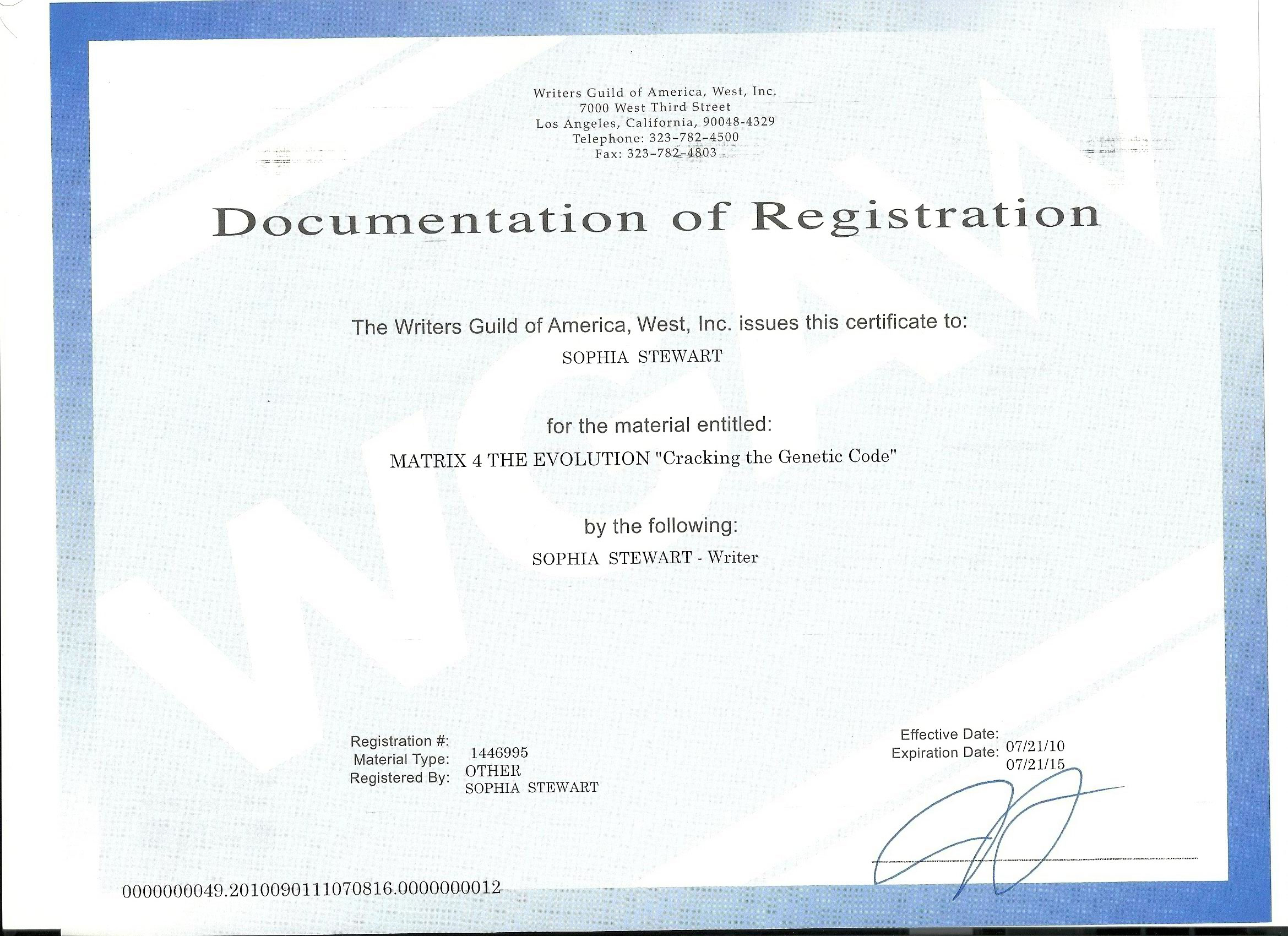 wga registration