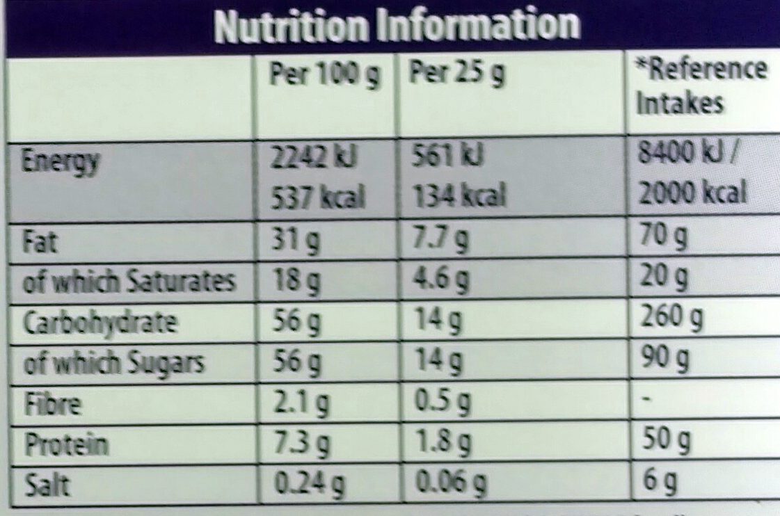 calories in a wispa