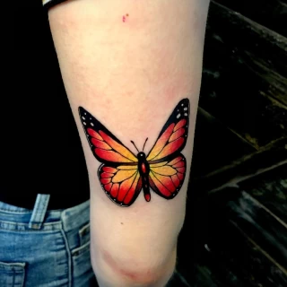 colorful butterfly tattoo