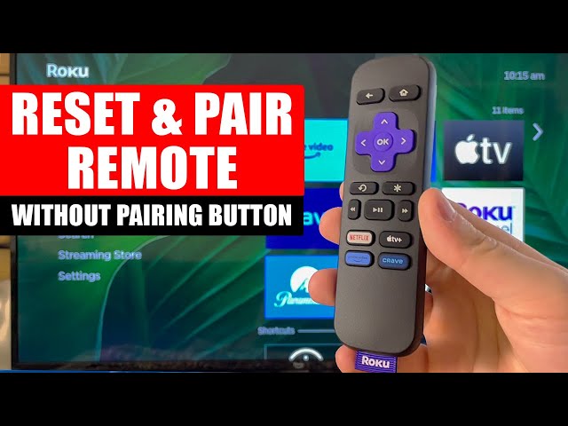 how to pair roku remote to tv without pairing button