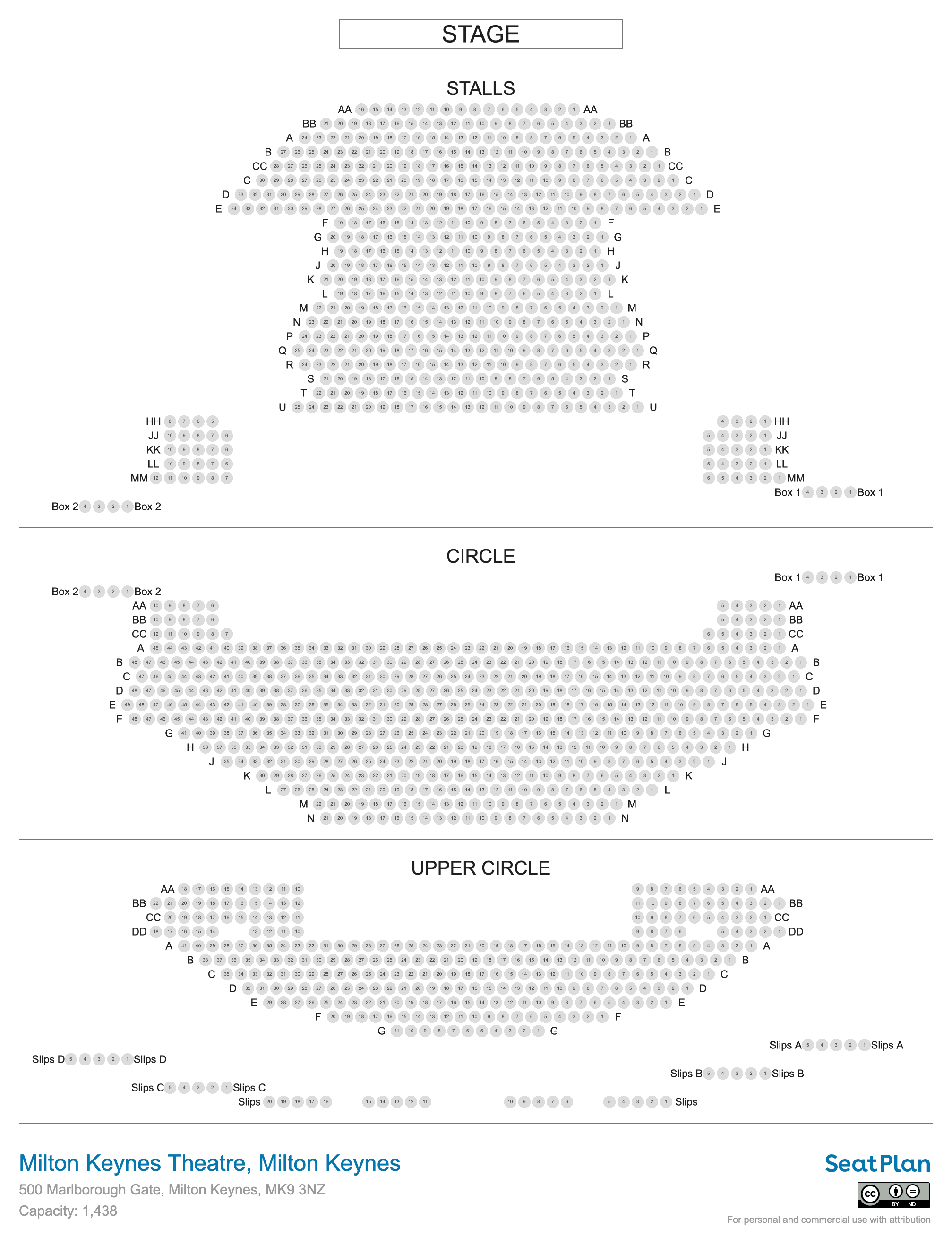 milton keynes theatre seating plan