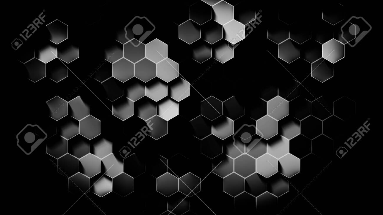 black and white hexagon wallpaper