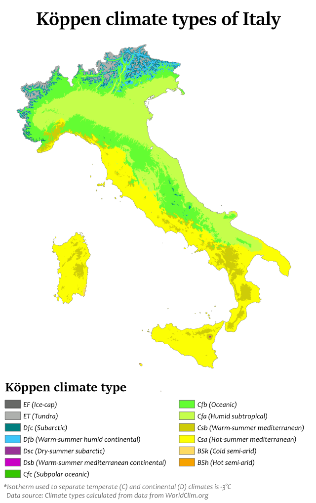 weather in italy monthly