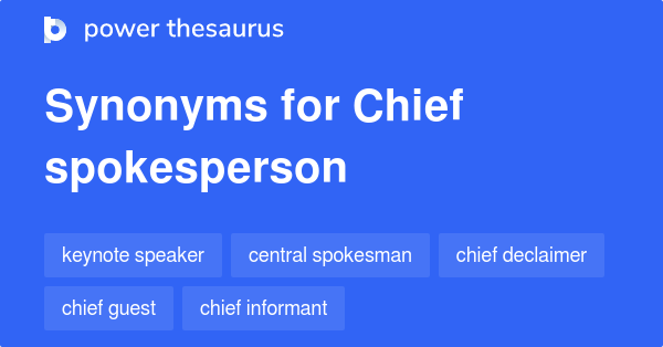 synonym spokesperson